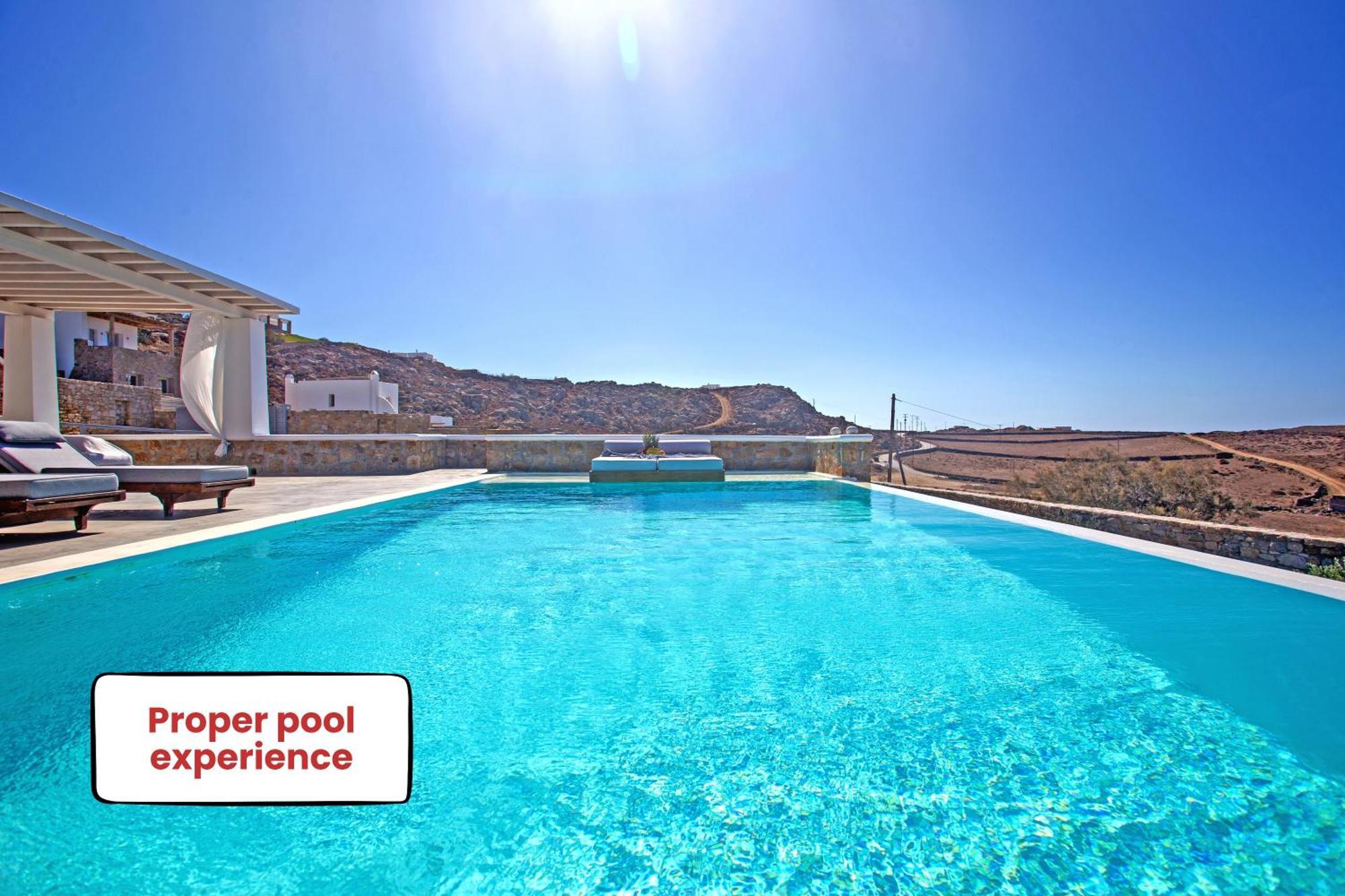 Villa Panamera Mykonos, Private Heaven, Supreme View! Fanari  المظهر الخارجي الصورة