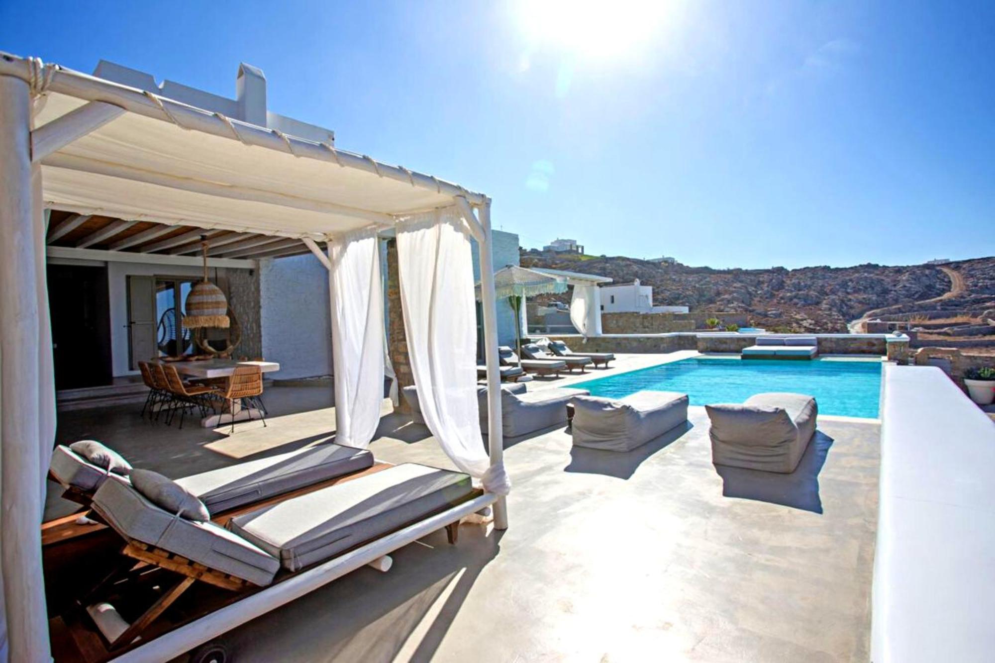 Villa Panamera Mykonos, Private Heaven, Supreme View! Fanari  المظهر الخارجي الصورة