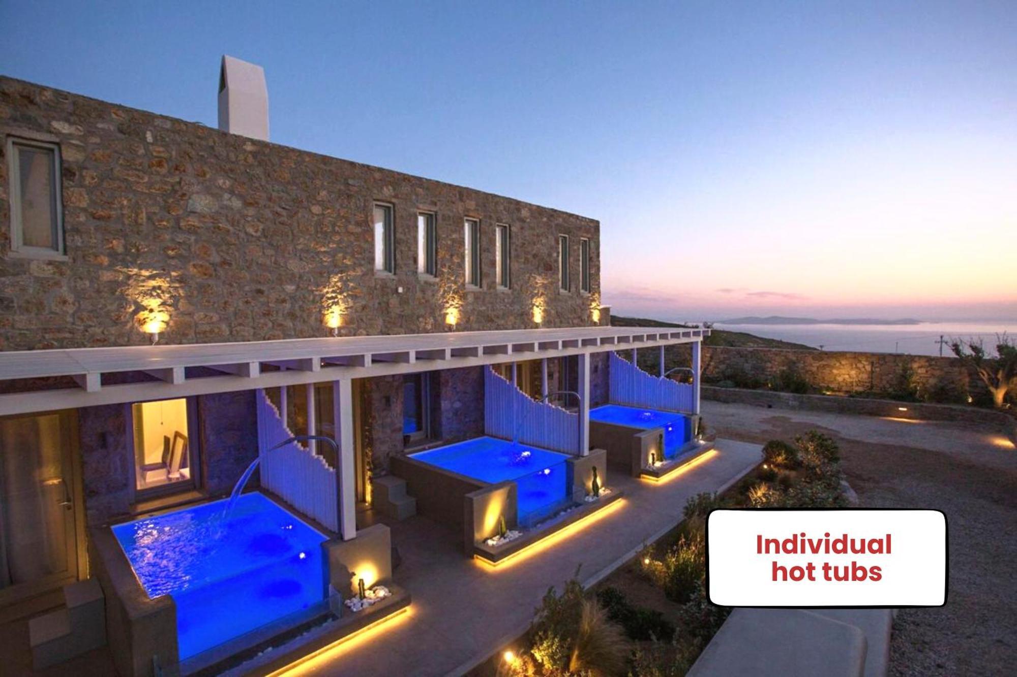 Villa Panamera Mykonos, Private Heaven, Supreme View! Fanari  المظهر الخارجي الصورة