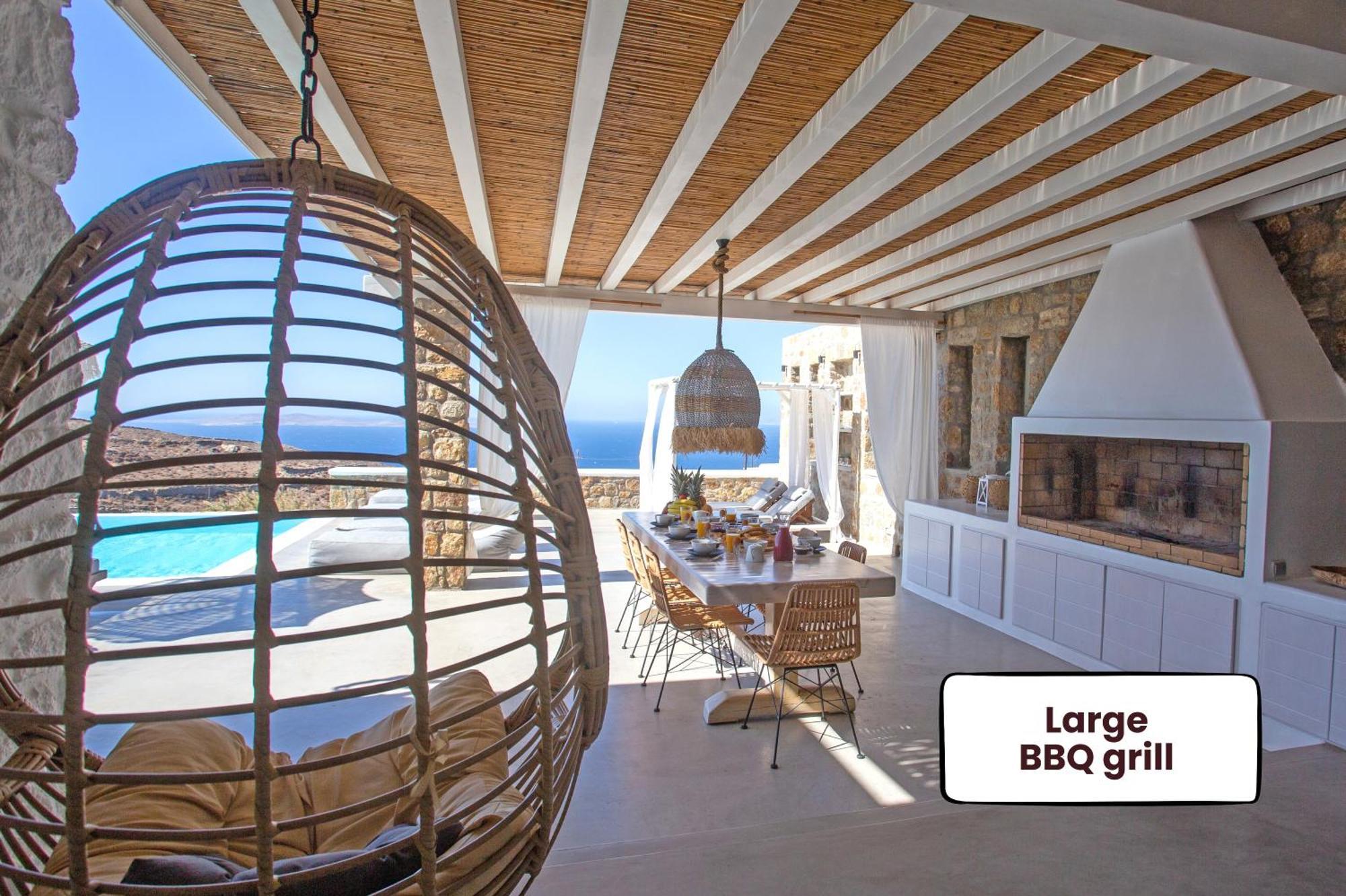 Villa Panamera Mykonos, Private Heaven, Supreme View! Fanari  المظهر الخارجي الصورة